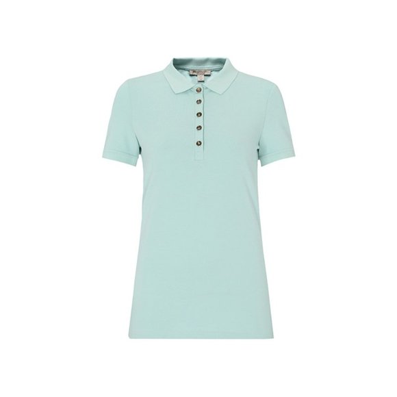 Burberry Women Polo shirt short sleeves light blue SP - Picture 2 of 9